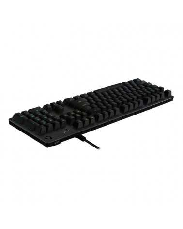 Клавиатура игровая Logitech G512 Carbon черная, механическая GX Brown Tactile, 104 клавиши, RGB подсветка, USB кабель 1,8м