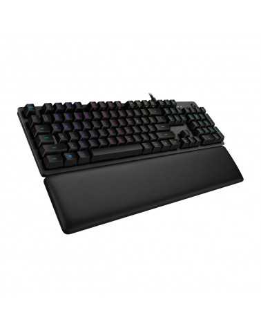 Клавиатура игровая Logitech G513 Carbon Linear черная, механическая GX Red, 104 клавиши, RGB подсветка, USB кабель 1,8м, подстав