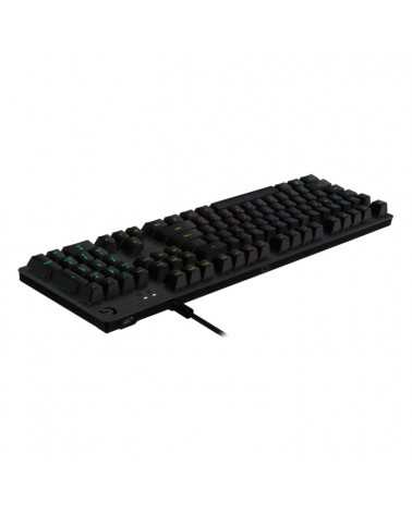 Клавиатура игровая Logitech G513 Carbon Linear черная, механическая GX Red, 104 клавиши, RGB подсветка, USB кабель 1,8м, подстав