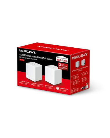 Точка доступа Wi-Fi Mercusys Halo H30G(2-pack) AC1300 Домашняя Mesh Wi-Fi система 