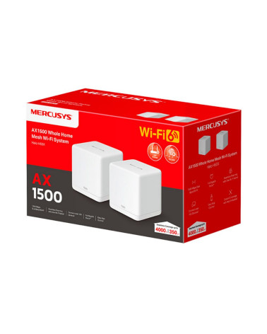 Усилитель Wi-Fi сигнала Домашняя Mesh система Mercusys Halo H60X(2-pack) AX1500 
