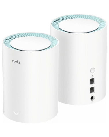 Маршрутизатор CUDY AC1200 Wi-Fi Gigabit Mesh Solution 2-Pack, Chipset MT7621+MT7613B+MT7603, Dual-Band, 867Mbps at 5GHz + 300Mbp