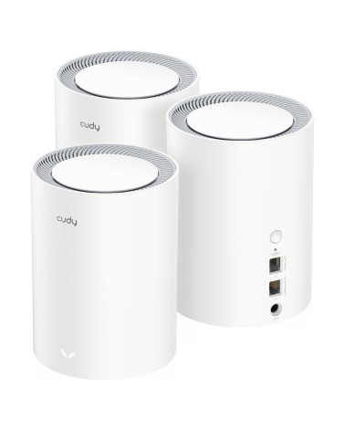 Маршрутизатор CUDY AX1800 Wi-Fi 6 Mesh Solution 3-Pack, Chipset MediaTek, Dual-Band, 802.11ax/ac/a/b/g/n,  1201Mbps at 5GHz + 57