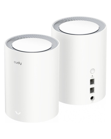 Маршрутизатор CUDY AX1800 Wi-Fi 6 Mesh Solution 2-Pack,Chipset MediaTek, Dual-Band, 802.11ax/ac/a/b/g/n,  1201Mbps at 5GHz + 574