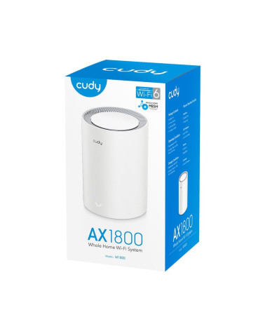 Маршрутизатор CUDY AX1800 Wi-Fi 6 Mesh Solution 1-Pack, Chipset MediaTek, Dual-Band, 802.11ax/ac/a/b/g/n,  1201Mbps at 5GHz + 57