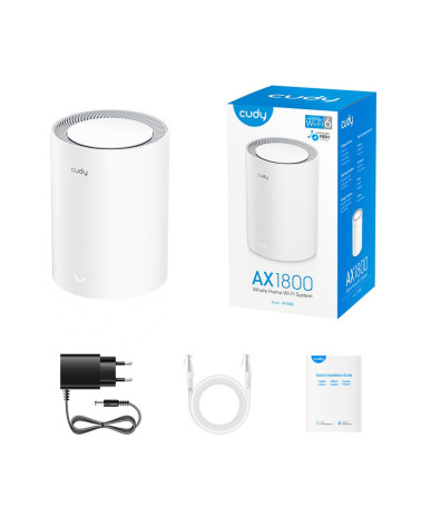 Маршрутизатор CUDY AX1800 Wi-Fi 6 Mesh Solution 1-Pack, Chipset MediaTek, Dual-Band, 802.11ax/ac/a/b/g/n,  1201Mbps at 5GHz + 57