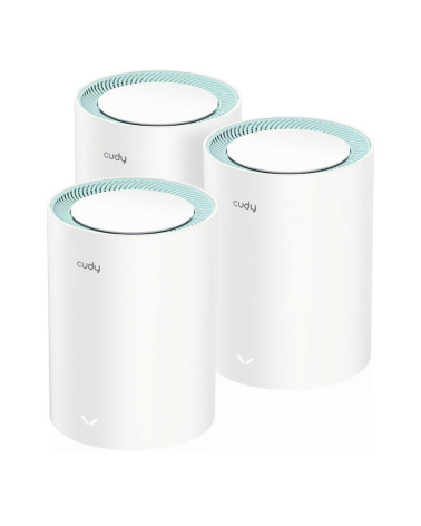 Маршрутизатор CUDY AC1200 Wi-Fi Gigabit Mesh Solution 3-Pack, Chipset MT7621+MT7613B+MT7603, Dual-Band, 867Mbps at 5GHz + 300Mbp