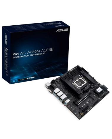 Материнская плата ASUS PRO WS W680M-ACE SE LGA1700 mATX 4xDDR5 PCIEx16 PCIEx4 PCIEx1 2xM.2 USB-C DP HDMI VGA 2х2.5GLAN