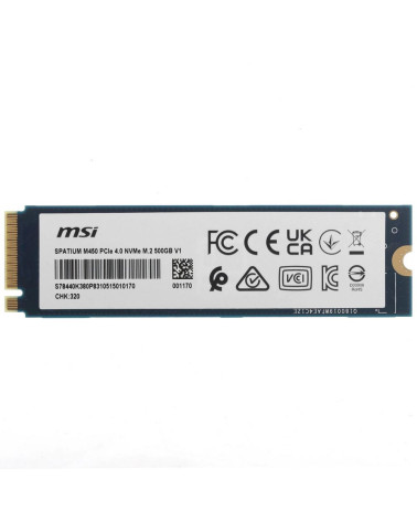 Твердотельный накопитель SSD MSI M.2 2280 500GB SPATIUM M450 V1 S78-440K380-P83
