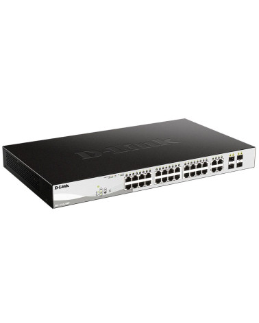 Коммутатор D-Link DGS-1210-28MP/FL1A Управляемый L2 коммутатор с 24 портами 10/100/1000Base-T и 4 комбо-портами 100/1000Base-T/S