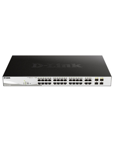 Коммутатор D-Link DGS-1210-28MP/FL1A Управляемый L2 коммутатор с 24 портами 10/100/1000Base-T и 4 комбо-портами 100/1000Base-T/S