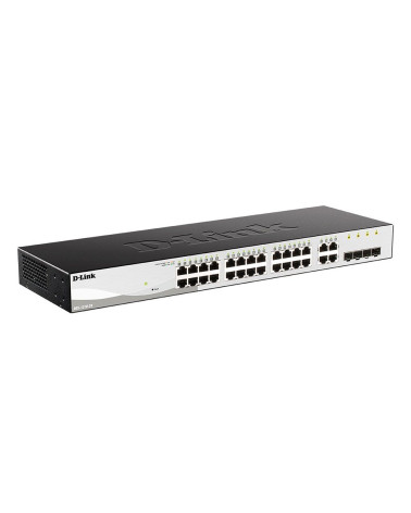 Коммутатор D-Link DGS-1210-28/F3A Настраиваемый L2 коммутатор с 24 портами 10/100/1000Base-T и 4 комбо-портами 100/1000Base-T/SF
