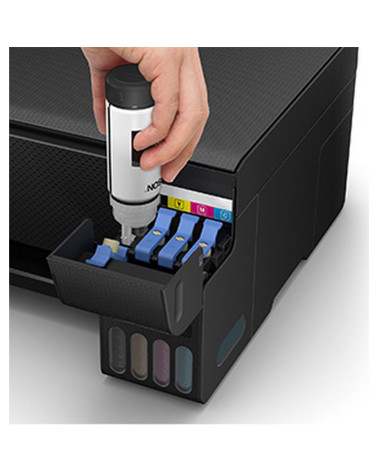 МФУ струйное Epson EcoTank L3210, A4, цветная печать, 5 стр/мин, 5760x1440 dpi, USB/СНПЧ, чёрный корпус (C11CJ68401/C11CJ68403/C