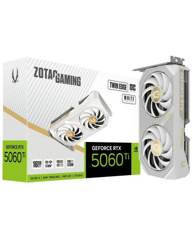 Видеокарта Zotac RTX5060Ti TWIN EDGE OC WHITE ED 16GB GDDR7 128bit 3xDP HDMI 2FAN MEDIUM PACK
