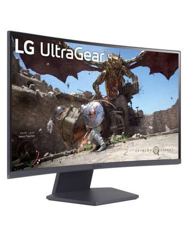 Монитор 27" LG 27GS60QC-B Curved VA, 2560x1440, 180Hz, 1ms, 300сd/m, 3000:1, HDR10 | 2xHDMI(2.0), DP(1.4) | HAS, Swivel, ExPSU, 