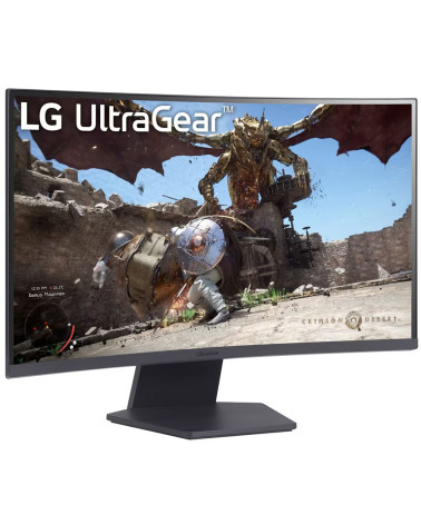 Монитор 27" LG 27GS60QC-B Curved VA, 2560x1440, 180Hz, 1ms, 300сd/m, 3000:1, HDR10 | 2xHDMI(2.0), DP(1.4) | HAS, Swivel, ExPSU, 
