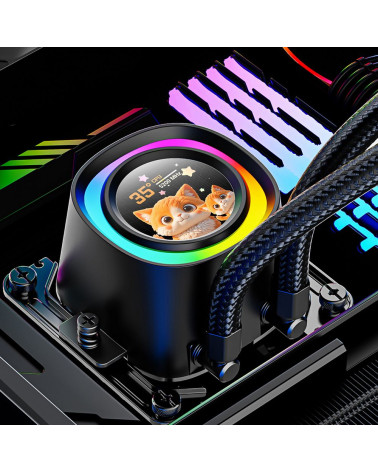 Вентилятор Cooler ID-Cooling FX360 LCD PE BLACK LCD SCREEN 350W/ all Intel/AMD/ no LED fan