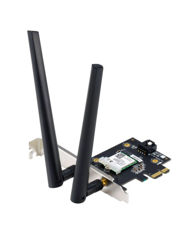 Адаптер беспроводной связи (Wi-Fi) ASUS PCE-AX1800 WiFi 6 Bluetooth 5.2 1201Mbps+574Mbps 5GHz/2.4GHz (90IG07A0-MO0B00) (463849) 