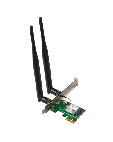 Адаптер беспроводной связи (Wi-Fi) Tenda E30 Сетевой PCIe адаптер AX3000 Wi-Fi 6 2,4/5 ГГц, до 2,98 Гбит/с, 2x5dBi внешние антен