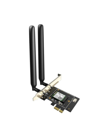 Адаптер беспроводной связи (Wi-Fi) Tenda  E33 Сетевой PCIe адаптер AX5400 , 2,4/5/5 ГГц, до 2402 Мбит/с 