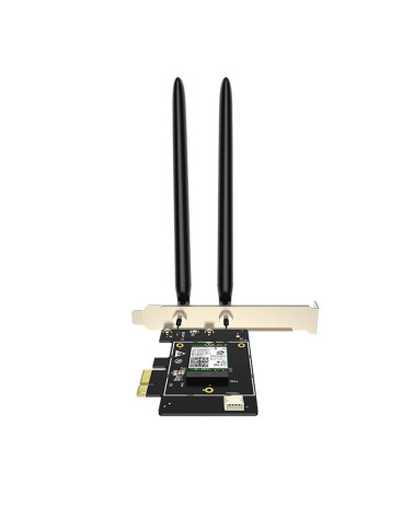 Адаптер беспроводной связи (Wi-Fi) Tenda  E33 Сетевой PCIe адаптер AX5400 , 2,4/5/5 ГГц, до 2402 Мбит/с 