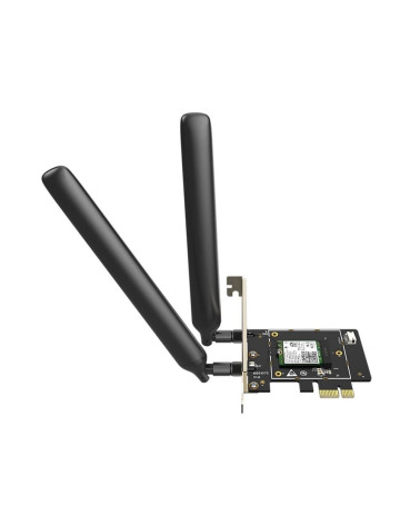 Адаптер беспроводной связи (Wi-Fi) Tenda  E33 Сетевой PCIe адаптер AX5400 , 2,4/5/5 ГГц, до 2402 Мбит/с 
