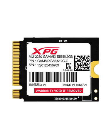 Твердотельный накопитель SSD ADATA M.2 2280 512GB XPG GAMMIX S55 PCIe Gen4x4 with NVMe 5000/3000, 3D ТLC NAND, 230TBW