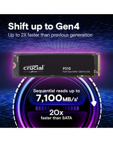 Твердотельный накопитель SSD Crucial P310 4TB PCIe Gen4 NVMe 2280 M.2 SSD CT4000P310SSD8