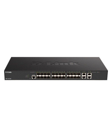Коммутатор D-Link DXS-1210-28S/A1A Коммутатор Настраиваемый L2+ коммутатор с 24 портами 10GBase-X SFP+ и 4 портами 10GBase-T, RT