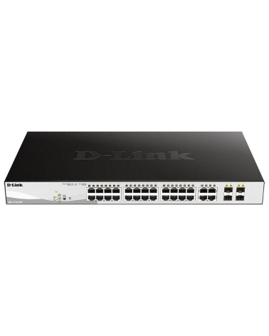 Коммутатор D-Link DGS-1210-28P/FL2A Управляемый L2 PoE-коммутатор, 24x1000Base-T PoE, 4xCombo 1000Base-T/SFP, PoE-бюджет 193 Вт,