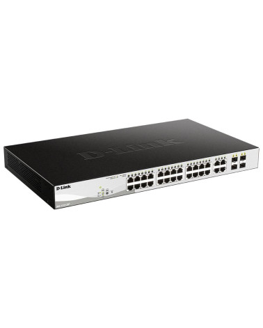 Коммутатор D-Link DGS-1210-28P/FL2A Управляемый L2 PoE-коммутатор, 24x1000Base-T PoE, 4xCombo 1000Base-T/SFP, PoE-бюджет 193 Вт,