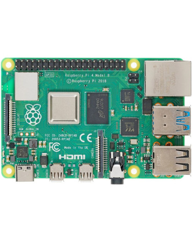 Одноплатный компьютер Raspberry Pi  4 Model B (RA545) Retail, 4GB RAM, Broadcom BCM2711 Quad core Cortex-A72 (ARM v8) 64-bit SoC