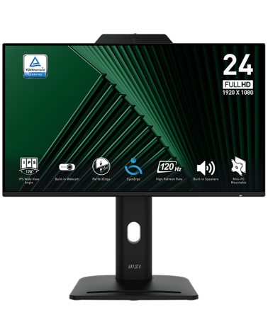 Монитор 23.8" MSI PRO MP242PMG  IPS, 1920x1080, 120Hz, 4ms, 300сd/m, 1500:1, HDR | VGA, HDMI(1.4b), DP(1.2a), 2xUSB2.0 | HAS, Pi