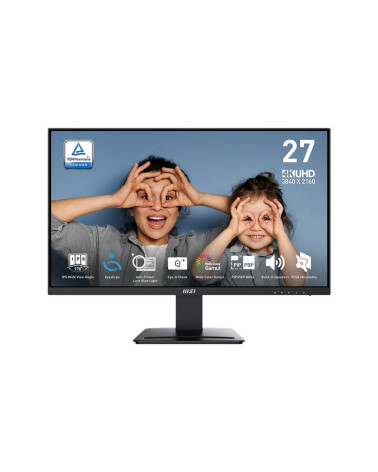 Монитор 27" MSI PRO MP273U  IPS, 3840x2160, 60Hz, 4ms, 300сd/m, 1000:1, HDR | 2xHDMI(2.0b), DP(1.4a) | ExPSU, Speakers, Vesa 75,