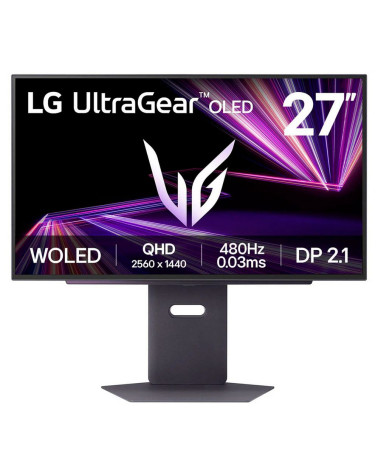 Монитор 26.5" LG 27GX790A-B   WOLED, 2560x1440, 480Hz, 0,3ms, 800сd/m, 1.5M:1, HDR10 | 2xHDMI(2.1), DP(2.1), USB3.0 | HAS, Pivot