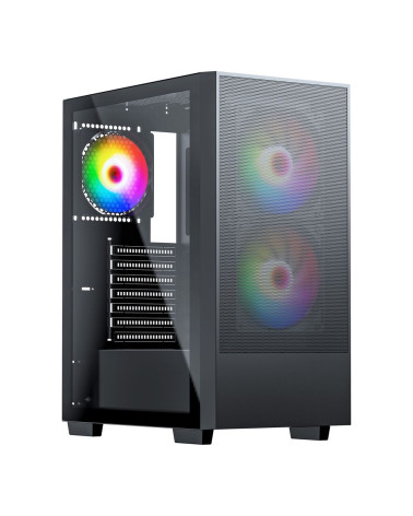 Корпус ACD Citadel 106 ATX, Black, USB3.0*1, USB*2+HD audio ,1*12cm  ARGB rear+2*14cm ARGB front ,TG