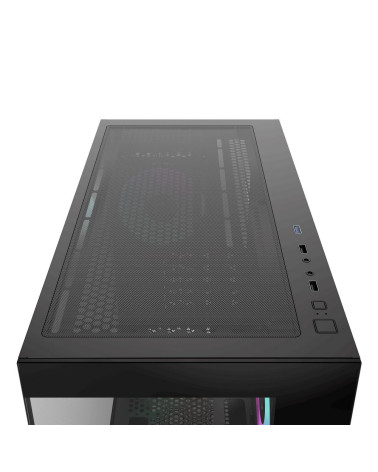 Корпус для ПК Case Ocypus Gamma C52 BK ARGB mATX / win / black / 3 ARGB fans / no PSU / Tempered Glass