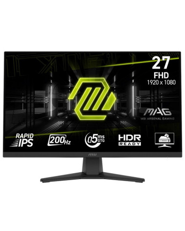 Монитор 27" MSI MAG 272F  Rapid IPS, 1920x1080, 200Hz, 0,5ms, 300сd/m, 1000:1, HDR | HDMI(2.0b), DP(1.2a) | InPSU, Vesa 100, Bla