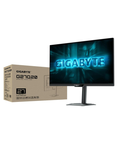 Монитор 27" Gigabyte G27Q20 EK Black 27", SS IPS,8bits, 2560x1440, 210Hz, 1ms, 178°/178°, 350 cd/m, 1000:1, FreeSync, HAS, 2xHDM