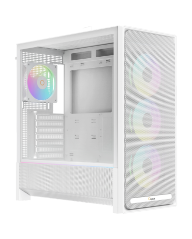 Корпус для ПК Ocypus Delta-C70-WHG400XX-GL Case  Delta C70 WH ARGB EATX / win / white / 4 ARGB fans / no PSU