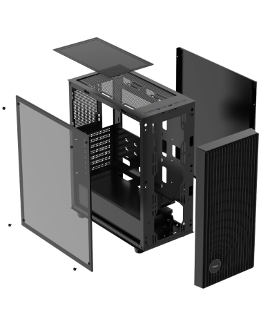 Корпус для ПК Ocypus Gamma-C70-BKG000XX-GL Case Gamma C70 BK ATX / win / black / no PSU / Tempered Glass