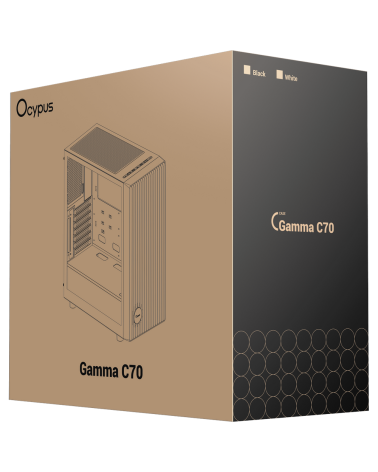 Корпус для ПК Ocypus Gamma-C70-BKG000XX-GL Case Gamma C70 BK ATX / win / black / no PSU / Tempered Glass