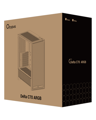Корпус для ПК Ocypus Case Delta C70 BK ARGB EATX / win / black / 4 ARGB fans /no PSU Delta-C70-BKG400XX-GL