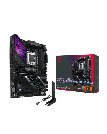 Материнская плата ASUS ROG STRIX X870E-E GAMING WIFI7 NEO AM5 ATX 4xDDR5 2xPCIEx16 5xM.2 4xUSB-C HDMI 5GLAN WIFI7