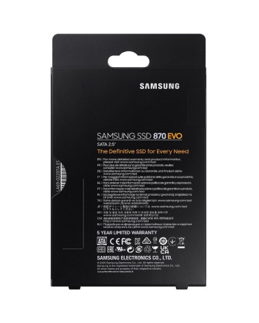 Твердотельный накопитель SSD Samsung 2.5" 250GB 870 EVO Client SSD MZ-77E250 SATA 6Gb/s, 560/530, IOPS 98/88K, MTBF 1.5M, 3D V-N