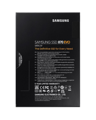 Твердотельный накопитель SSD Samsung 2.5" 250GB 870 EVO Client SSD MZ-77E250 SATA 6Gb/s, 560/530, IOPS 98/88K, MTBF 1.5M, 3D V-N