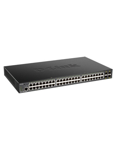 Коммутатор D-Link DGS-1250-52XMP/A1A L2 Smart Switch with 48 10/100/1000Base-T ports and 4 10GBase-X SFP+ ports (48 PoE ports 80