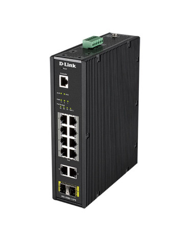 Коммутатор D-Link DIS-200G-12PS/A2A Промышленный управляемый L2 коммутатор с 10 портами 10/100/1000Base-T и 2 портами 1000Base-X