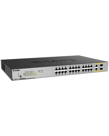 Коммутатор D-Link DGS-1026MP/B2A Неуправляемый коммутатор с 24 портами 10/100/1000Base-T, 2 комбо-портами 100/1000Base-T/SFP (24