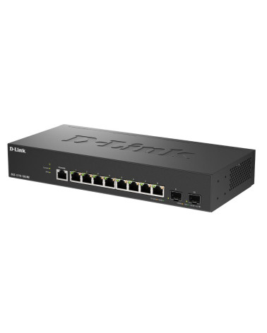 Коммутатор D-Link DGS-1210-10X/ME/C1A Управляемый L2 коммутатор с 8 портами 10/100/1000Base-T и 2 портами 10GBase-X SFP+